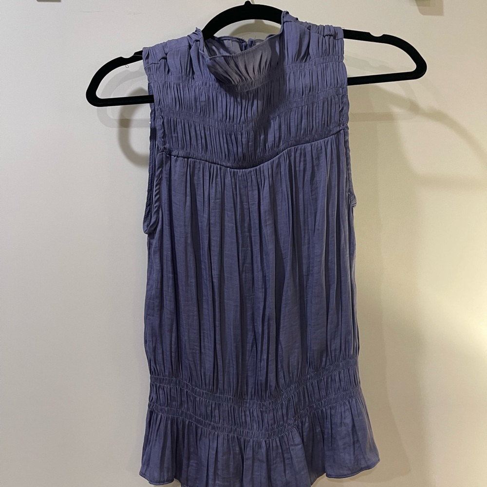 Olivaceous Purple Sleeveless Blouse